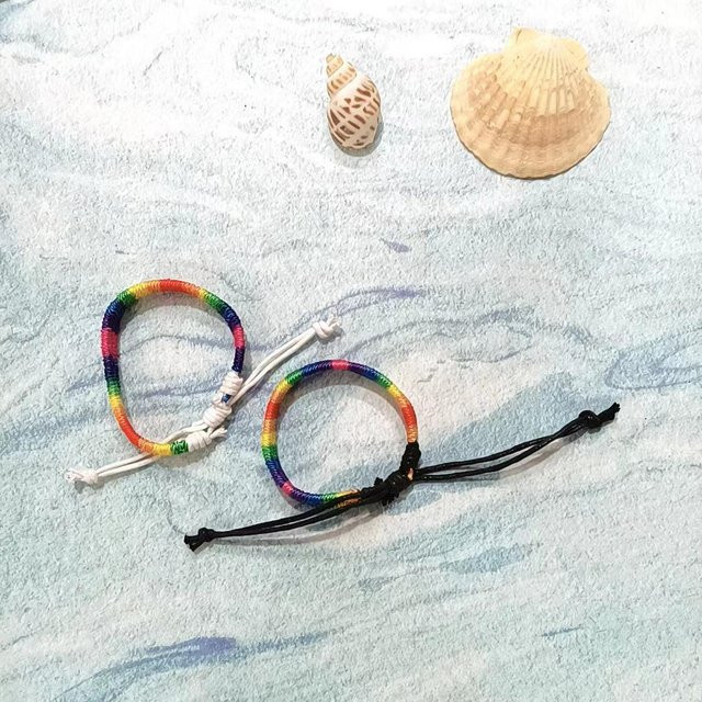 Global Finds Seilarmband Fußkettchen, Bunt, Stoff, Unisex - Bild 1