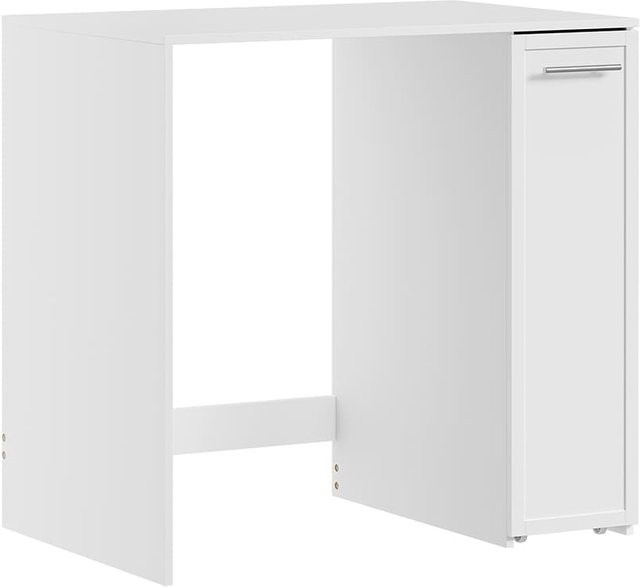 SoBuy Waschmaschinenunterschrank mit Wäschekommode und Aufbewahrungsschrank in Weiß mit Schubladen und Schranktüren - Bild 1