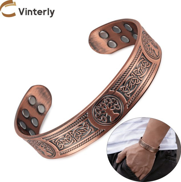 Vinterly Armband Kupfer, Vintage, Manschettenarmreif - Bild 1