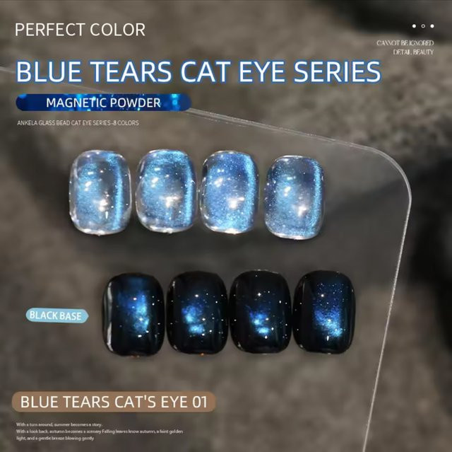 MIANEL Blue Tears Gel-Nagellack, Blau, Schimmernd - Bild 1