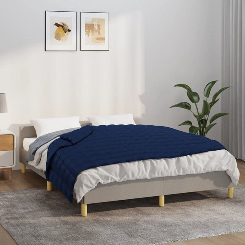 Vidaxl Gewichtsdecke in Blau mit 10 kg und den Maßen B: 135 cm x L: 200 cm aus Stoff - Bild 1