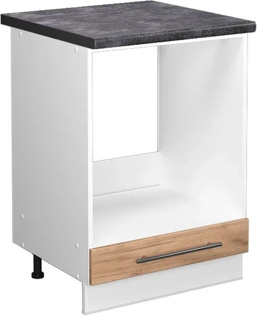 Vicco Herdbauschrank Fame-Line Goldkraft Eiche/Weiß/Anthrazit, Wandmontage, B/T/H: 60 x 60 x 82 cm - Bild 1