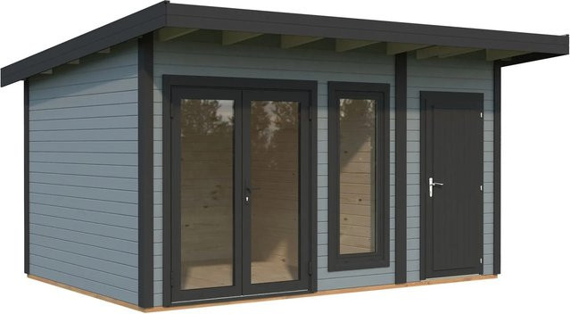 Palmako Holz-Gartenhaus Aurelia Pultdach in Grau/Anthrazit inklusive Boden, B/T: 436 x 300 cm - Bild 1