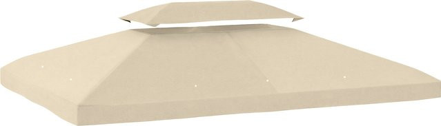 Outsunny Ersatzdach für Pavillon mit Doppel-Dach und UV-Schutz, Cremeweiß, B/T: 400 x 300 cm - Bild 1