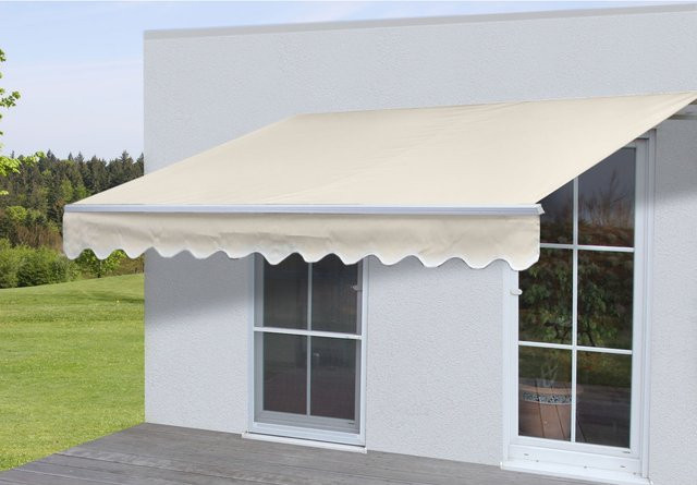 MCW Gelenkarmmarkise H792 aus Aluminium mit Acrylstoff in Creme, B x H: 5 x 3 m - Bild 1