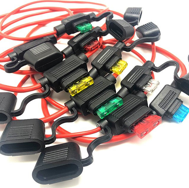 Wasserdichter Sicherungshalter mit Steckdose und Hahn-Adapter für Mikro, Mini und Standard Sicherungen, 30A Klingen Sicherung für Auto und Motorrad - Bild 1