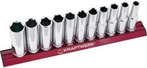Kraftwerk Stecknusssatz 1/2 Zoll, 11-teilig, Silber - Bild 1