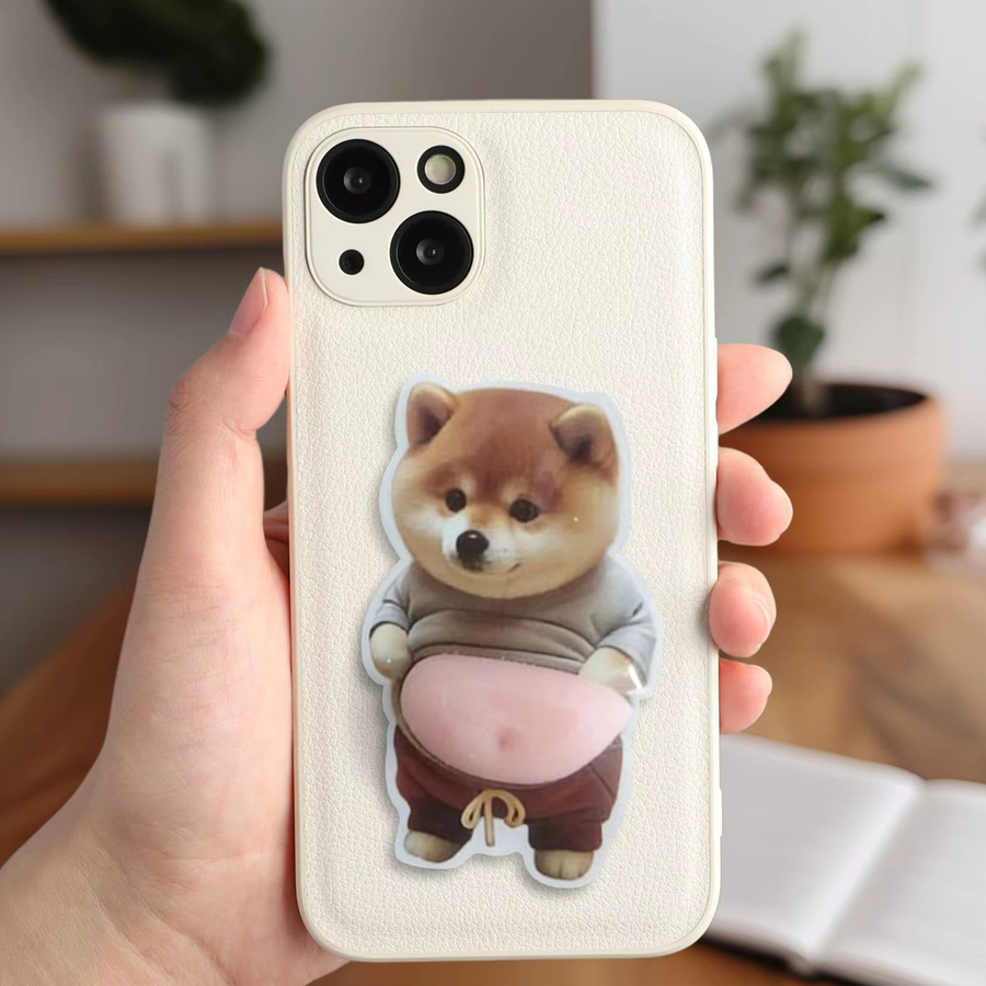Selbstklebende 3D Shiba Inu Welpen-Aufkleber in Multicolour für Tagebücher, Handys und Bastelarbeiten - Bild 2
