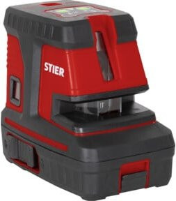 STIER Kreuzlinienlaser mit 150° x 130° Abstrahlwinkel und 5 Lotpunkten in Grün - Bild 1