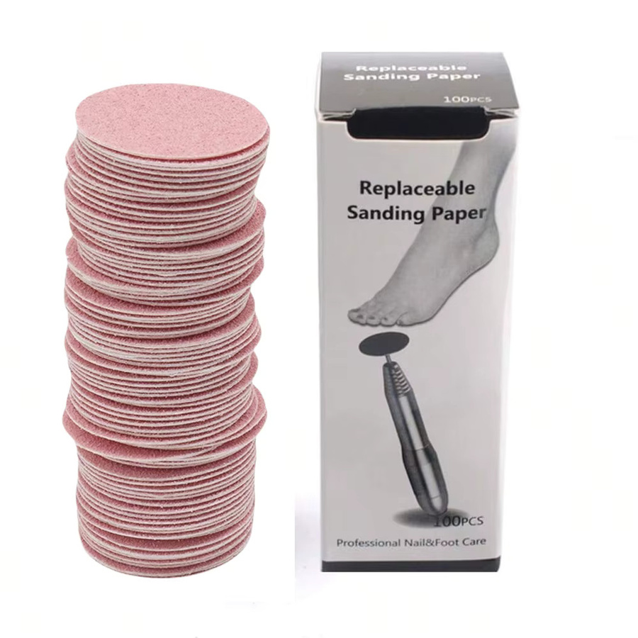 Easy Nail Schleifpapierscheiben mit Metallschaft, 100 Stück, 25mm, Unisex - Bild 2