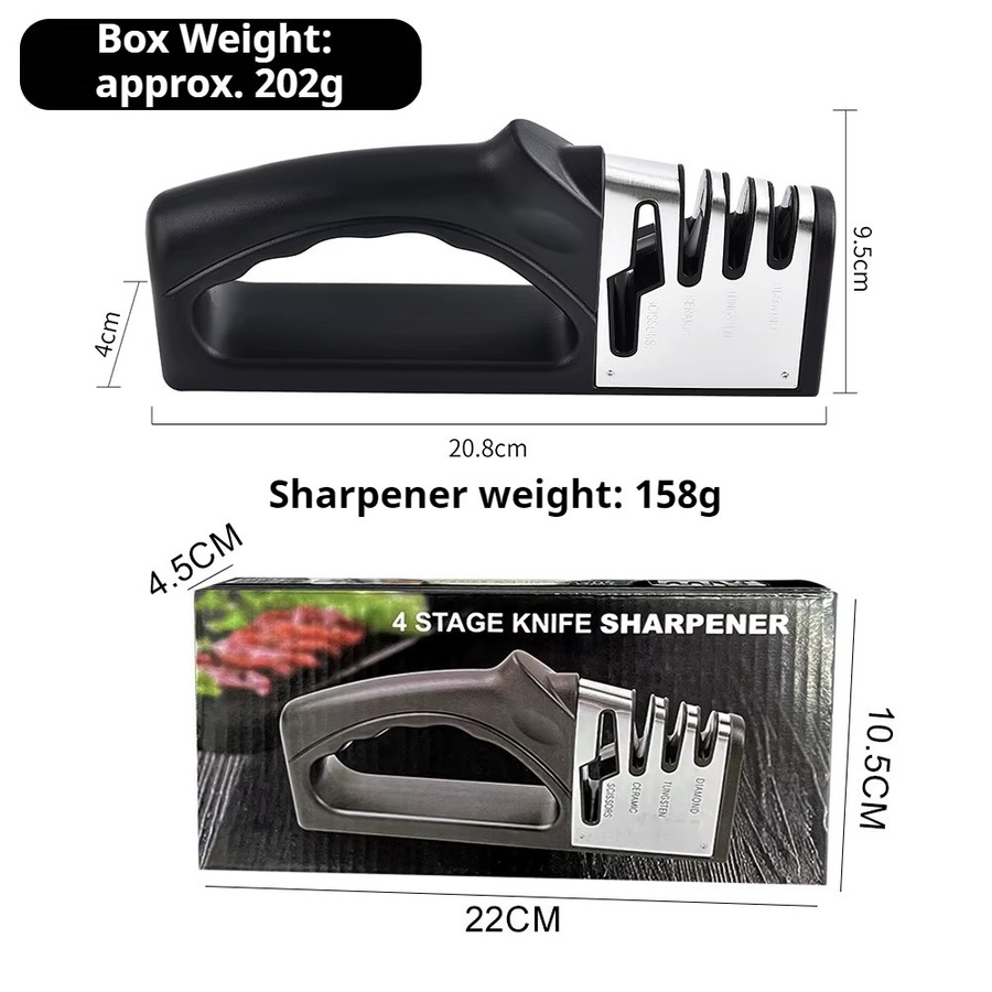 DUTRIEUX 4-in-1 Messer- und Scherenschärfer in Schwarz aus ABS-Kunststoff mit rutschfester Basis - Bild 6