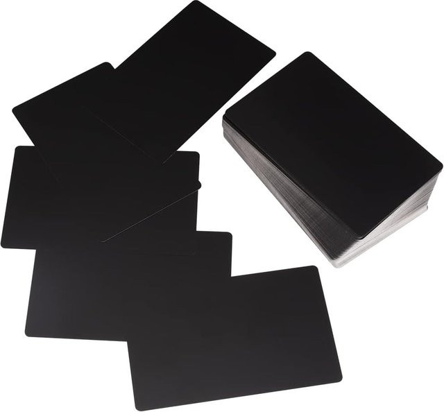 Selbstgestaltbare Aluminium-Visitenkarten in Schwarz für DIY Gravur und Laser CNC - Bild 1