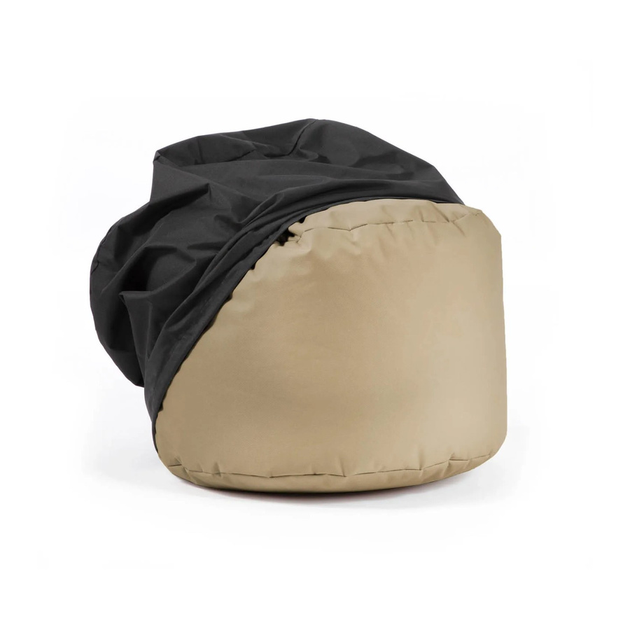 mokebo Outdoor Pouf Hocker in Beige mit wasserabweisender Schutzhülle und EPS-Perlen Füllung - Bild 2