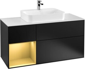 V&B Waschtischunterschrank Finion mit Wandbeleuchtung, Farbe Weiß lackiert, Breite: 120 cm, Tiefe: 50,1 cm, Höhe: 50,1 cm - Bild 1