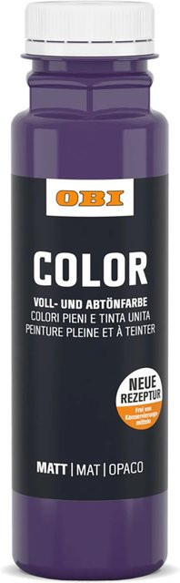 OBI Color Voll- und Abtönfarbe Violett, wasserbasierte Dispersionsfarbe, 250 ml - Bild 1