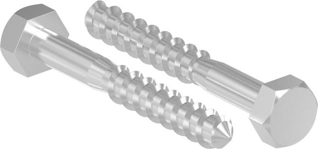 FeNau Sechskant-Holzschraube aus Edelstahl in Silber, Durchmesser: 10 mm, Länge: 60 mm, DIN 571 - Bild 1
