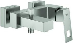 Grohe Eurocube Wannen-Einhebelmischer in Brushed Steel für die Wandmontage mit schwenkbarem Auslauf und Wassersparfunktion - Bild 1