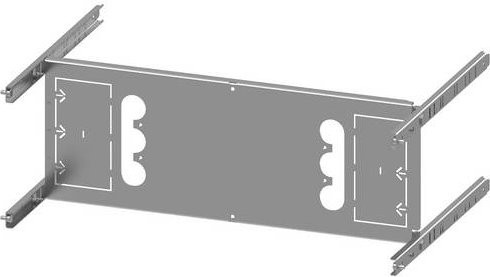 Siemens SIVACON S4 Montageplatte 3VA23, 3-polig, Stecksockel, Einschub, grau, Höhe: 200 mm - Bild 1