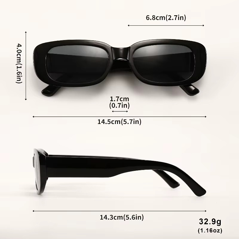 DIXSG Sonnenbrille, Unisex, Vollrand, rechteckig, Kunststoff - Bild 3
