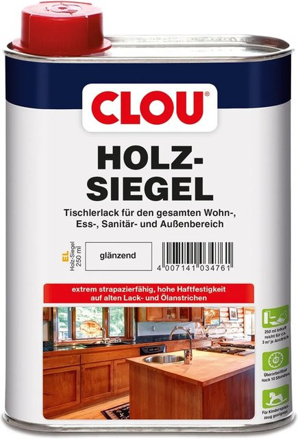 Clou Holz-Siegel EL Transparent glänzend wetterfest 250 ml - Bild 1