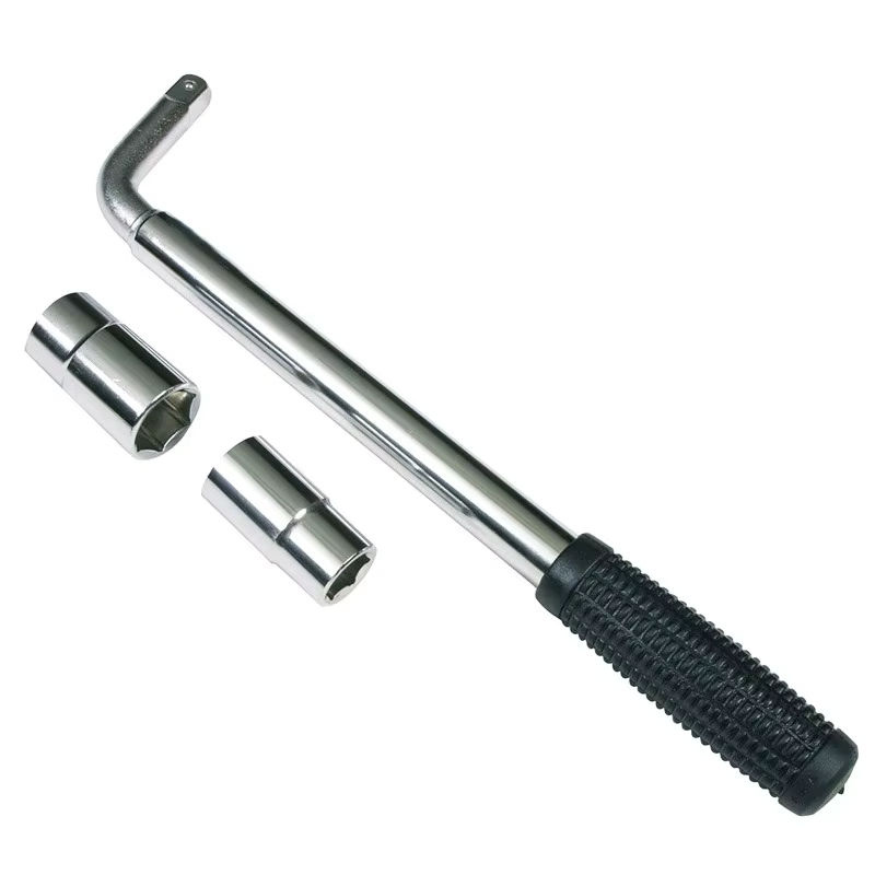 Baolian Teleskop-Radschlüssel mit Steckschlüssel in Silber, Autoreparaturwerkzeug 17/19 mm und 21/23 mm - Bild 2