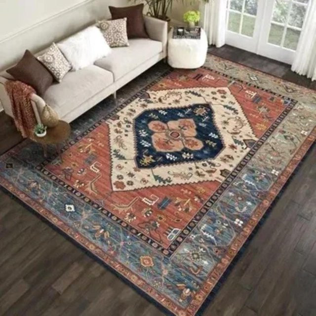 Karpetti Teppich mit böhmischem Marokkanisch-Muster, rutschfest und waschbar, Polyester, Mehrfarbig, B: 80 cm, L: 120 cm - Bild 1