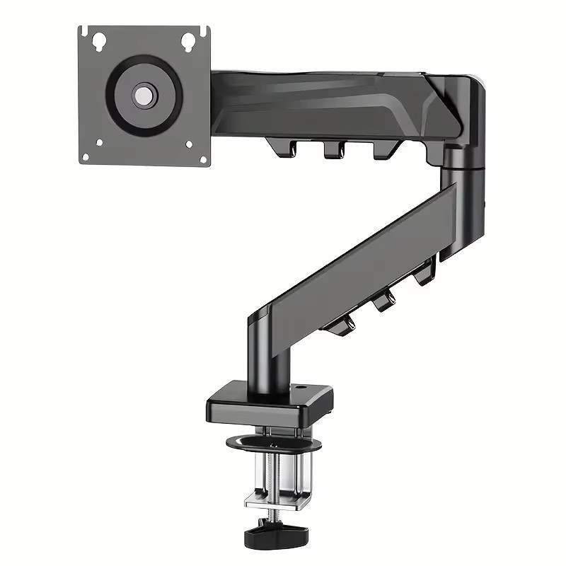 BEISHI Monitorhalterung Schwarz für Bildschirme bis 32 Zoll mit verstellbarem Displayarm und Desktop-Klemmständer - Bild 6