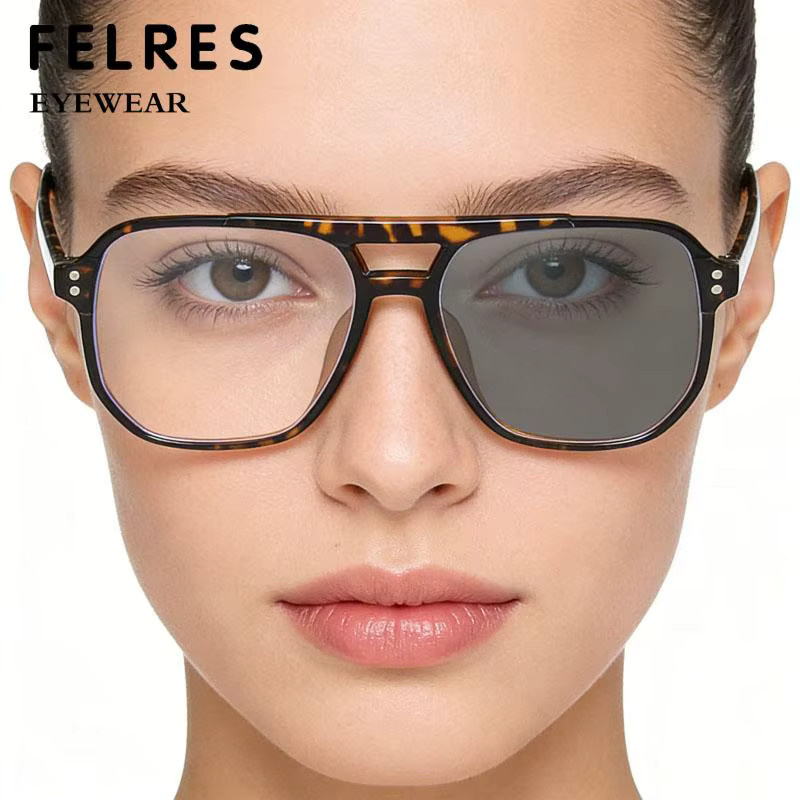 FELRES Lesebrille, Vollrand, Square, transparent, Unisex, Photochrome - Bild 3