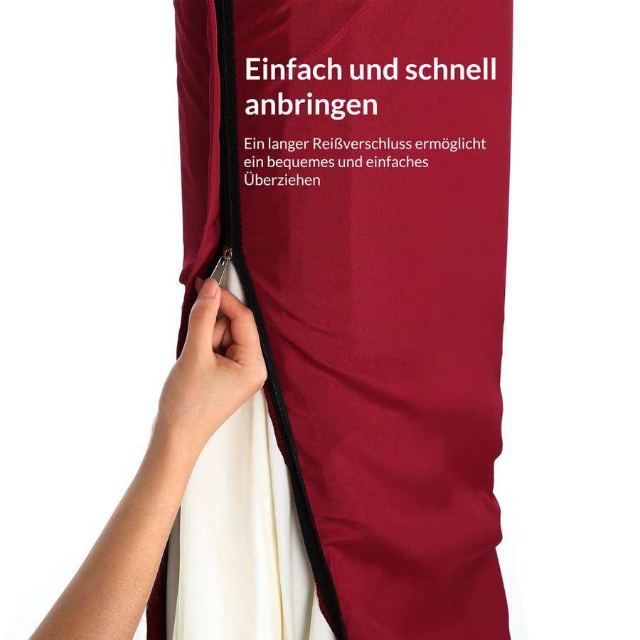 Deuba Ampelschirm Abdeckung aus Polyester in Rot für 3m Sonnenschirm - Bild 2