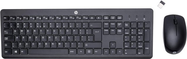 HP 230 Wireless Tastatur und Maus Set in Schwarz mit USB-A Anschluss und 1600 DPI - Bild 1