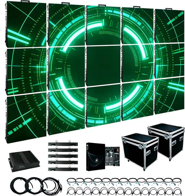 OIMG Wasserdichtes Outdoor-LED-Videowand-Panel RGB P3.91 in Schwarz, B/H: 500 x 500 mm und 500 x 1000 mm - Bild 1