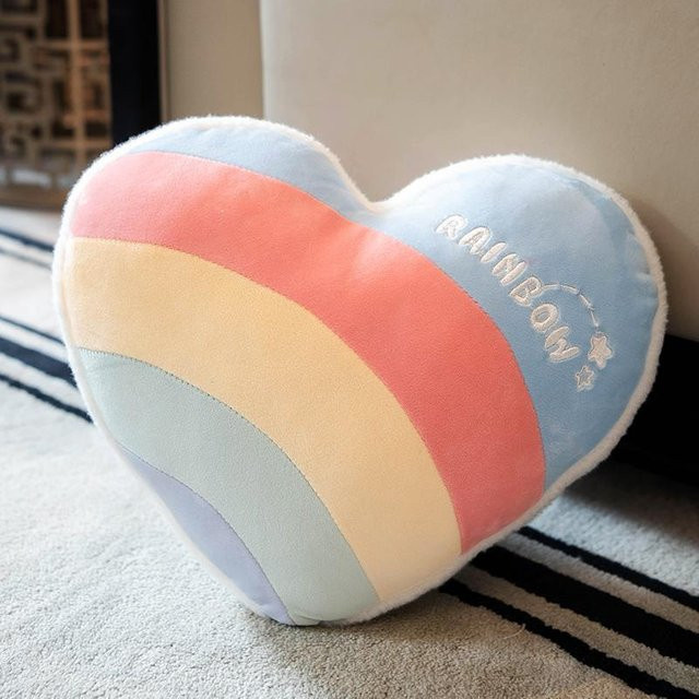 Yiran Health & Beauty Plüschkissen Wolke und Stern in Regenbogenfarben als dekoratives Wurfkissen für dein Sofa oder dein Zuhause - Bild 1