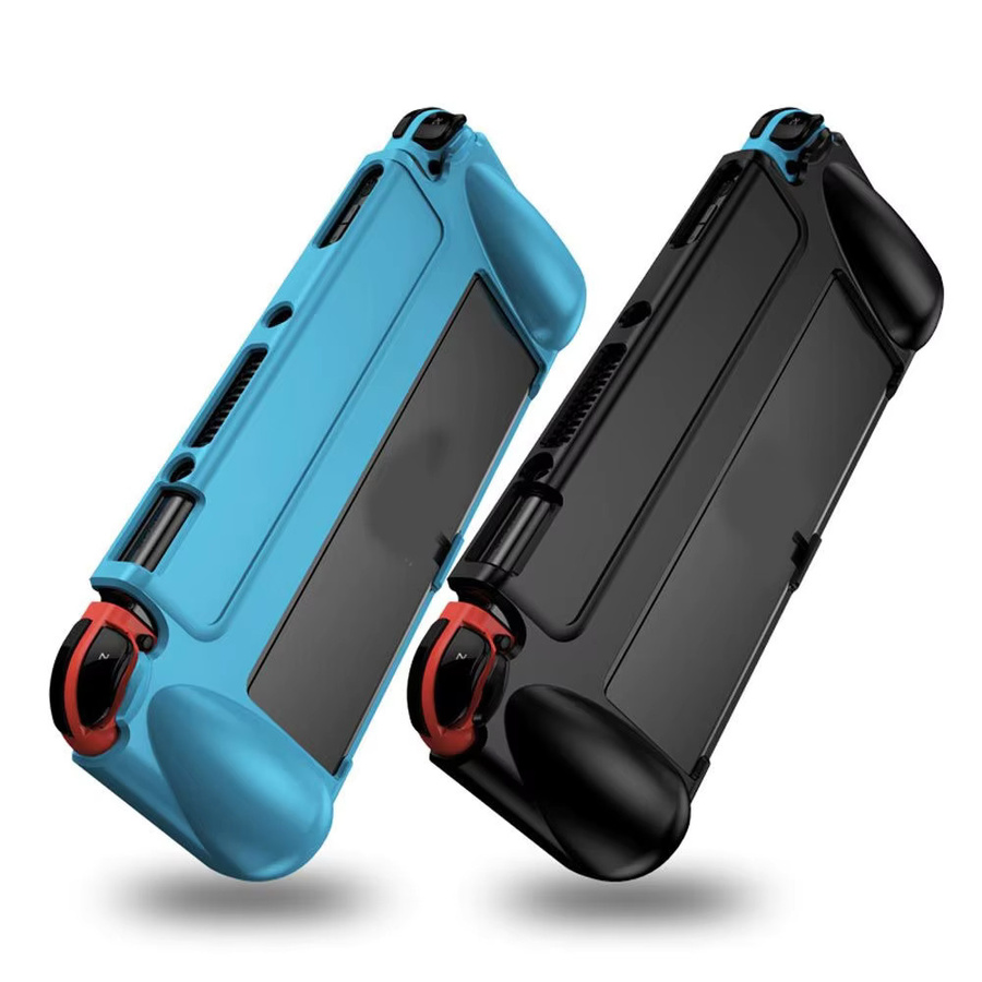 Silikon Softshell Schutzhülle für deine Nintendo Switch OLED in Schwarz und Blau - Bild 2