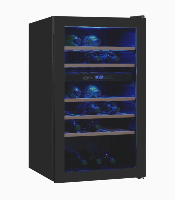 WS2-45GTE-160G Zwei-Zonen-Glastürkühlschrank in Schwarz mit Dual Zone Cooling und LED-Innenbeleuchtung, B/T/H: 58,0 x 45,0 x 160,0 cm - Bild 2