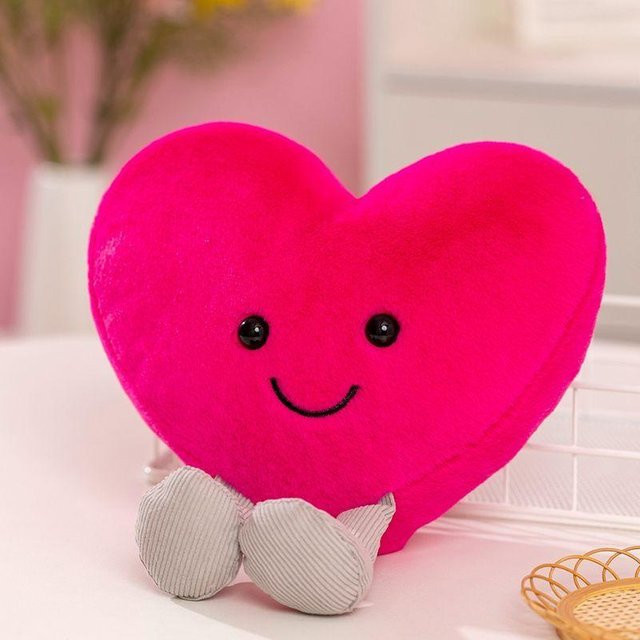 Binchi Fitness Süßes lächelndes Herz Plüschkissen Squishy, 15cm, ab 14 Jahren - Bild 1