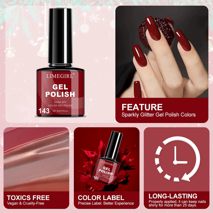 LIMEGIRL Gel-Nagellack-Set, 7-teilig, semi-permanent - Bild 4