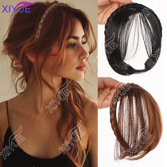 XIYUE Haarverlängerung Pony Zöpfe Stirnband, Damen, Synthetische Faser - Bild 1
