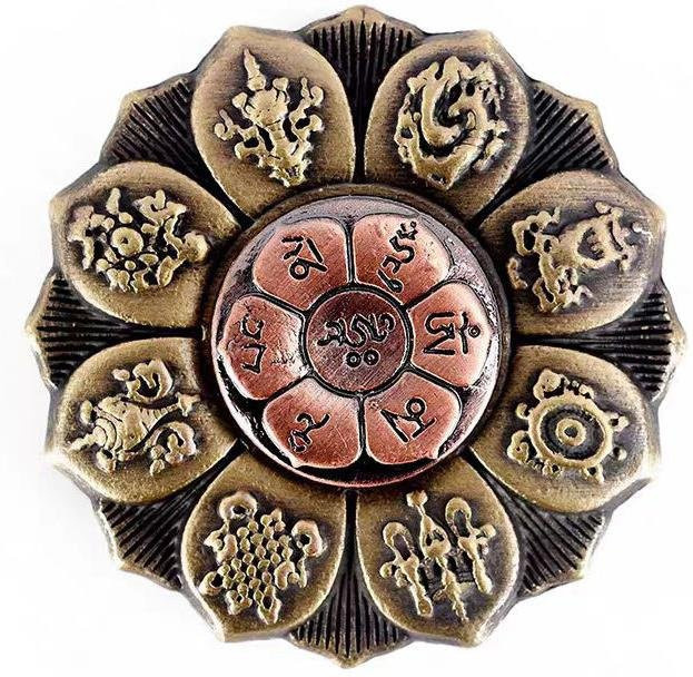 Fashnics Lotus Fingerspitzen Kreisel, Metall Handkreisel, black - Bild 1