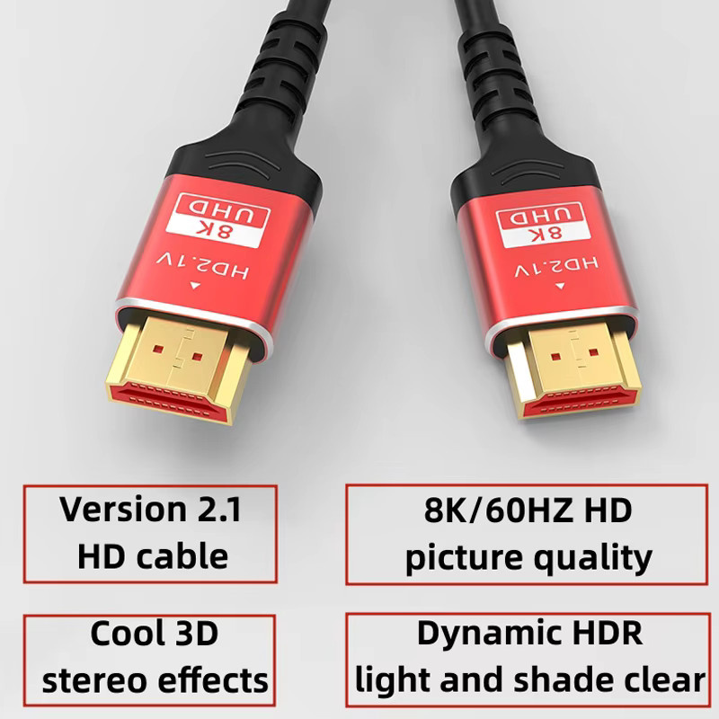 8K HDTV HDMI 2.1 Kabel mit 48 Gbit/s für Xiaomi TV-Box und PS5, unterstützt 8K @ 60Hz, eARC und Dolby Vision - Bild 2