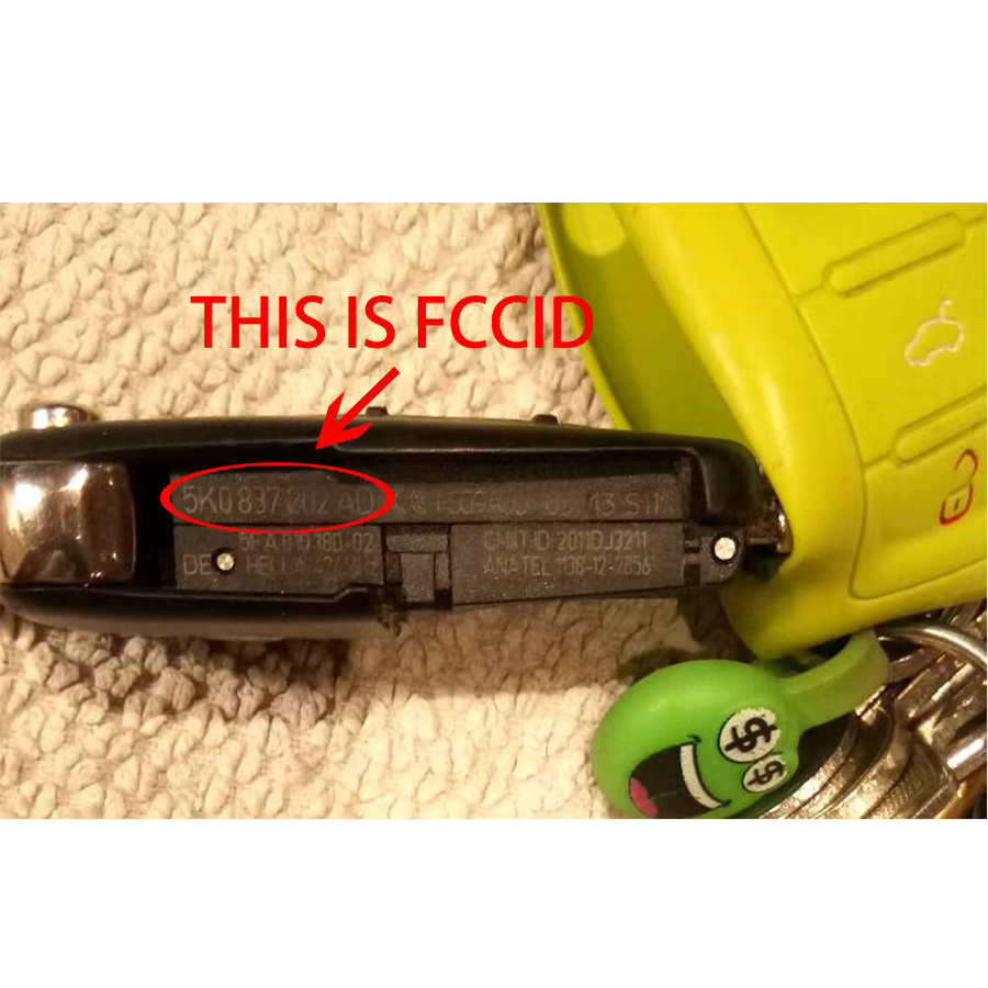 KEYYOU Fernbedienung Klappschlüssel 434 MHz ID48 Chip für VW Volkswagen Golf Passat Tiguan Polo Jetta Beetle Skoda Seat in Schwarz - Bild 4