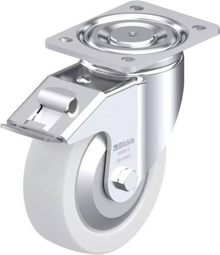 Blickle Stahlblech-Lenkrolle LH-SPO 160G-FI-FA in Silber, Rad-Durchmesser: 160 mm, Tragfähigkeit: 850 kg - Bild 1