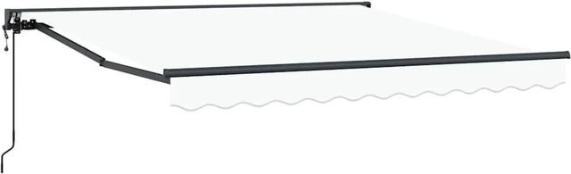 vidaXL Einziehbare Markise Weiß aus Polyester und Metall B: 300 cm, T: 250 cm - Bild 1