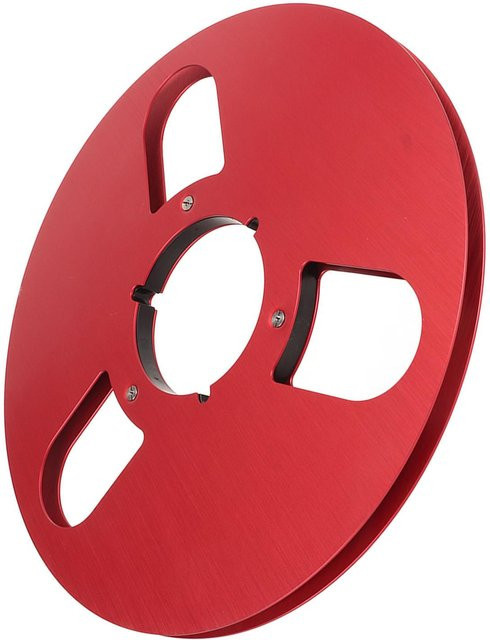 mfySpace Leerspule für Tonbandgeräte aus Aluminiumlegierung, 3-Loch, 10,5 Zoll, Rot/Braun - Bild 1