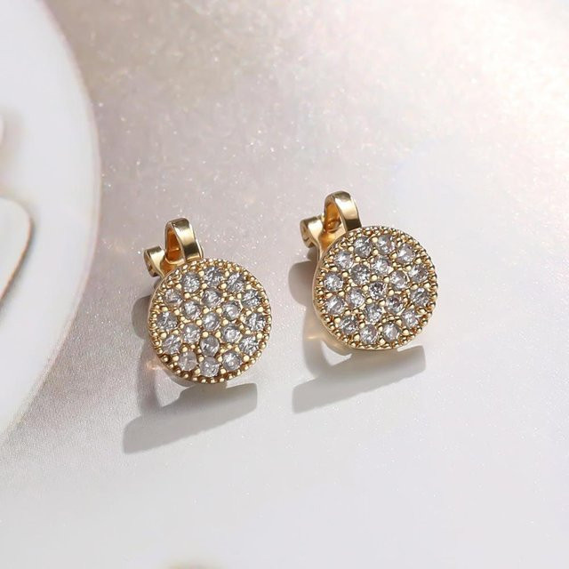 YULIN Clip-Ohrringe, Kupfer, Gold, Zirkonia, Damen - Bild 1