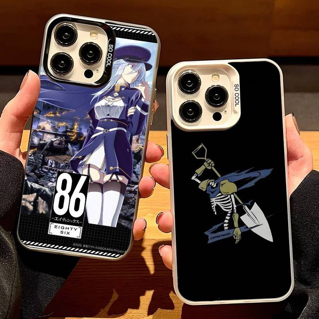 Anime Kawaii 86 E-Eighty Six Handyhülle für Apple iPhone 11 12 13 14 15 16 Pro Max Plus mit Schutz-Plattierung in Multicolour - Bild 1