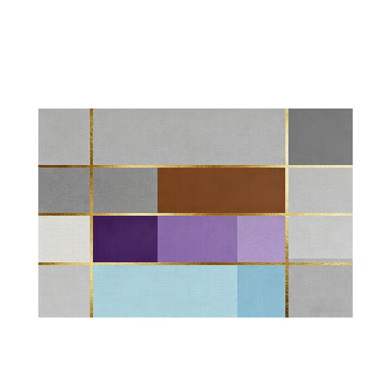 VIKAMA Luxus-Kristallteppich mit geometrischem Design, modern und rutschfest, mehrfarbig, rechteckig - Bild 2