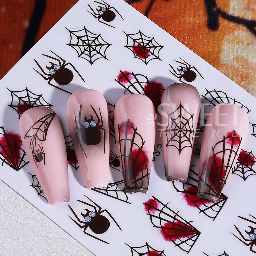 SWEET TREND Nagelaufkleber 3D Halloween Motiv, 3 Stück - Bild 3