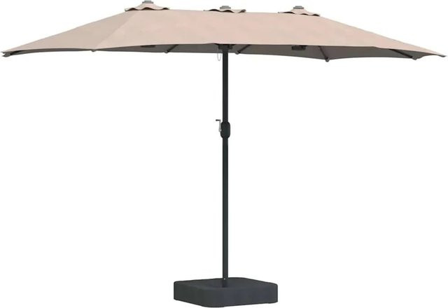vidaXL Gartenparasol in Beige aus Polyester und Stahl, B/T/H: 385 x 209 x 244 cm - Bild 1