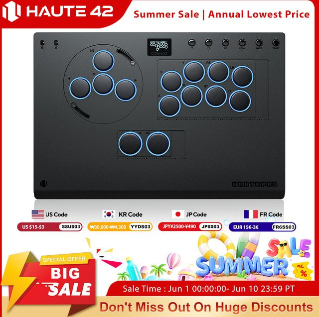 Haute42 X-Move Leverless Controller aus Aluminiumlegierung für PC und PS4/PS5, Schwarz - Bild 1