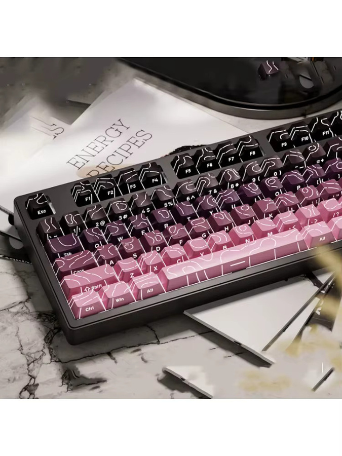 Contour 4.0 PBT Shine Through Keycaps Cherry Profile mit Side Print für MX Switches, 134 Tasten, Weiß, RGB Backlit kompatibel - Bild 5